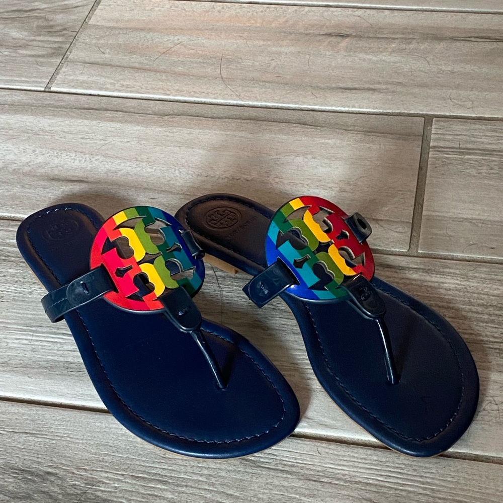 New Tory Burch Miller Navy Sandal